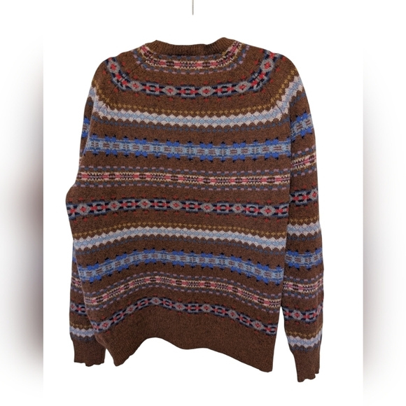 J.Crew Factory fair Isle wool sweater sz L - Picture 2 of 5